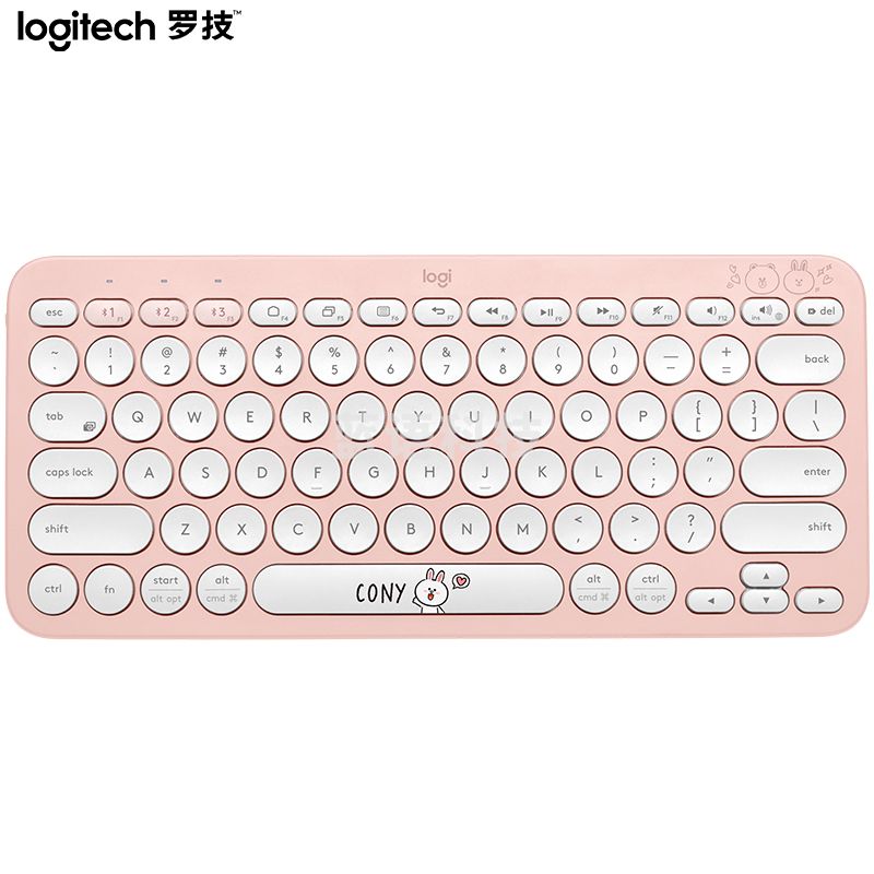 罗技(Logitech)K380多设备蓝牙键盘LINE FRIENDS系列-可妮兔