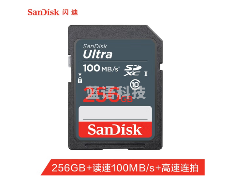 闪迪(SanDisk)256GB SD存储卡 C10 至尊高速版 读速80MB/s 写速10MB/s 耐冷耐热 防水抗冲击  SDSDUNB-256G-ZN3IN
