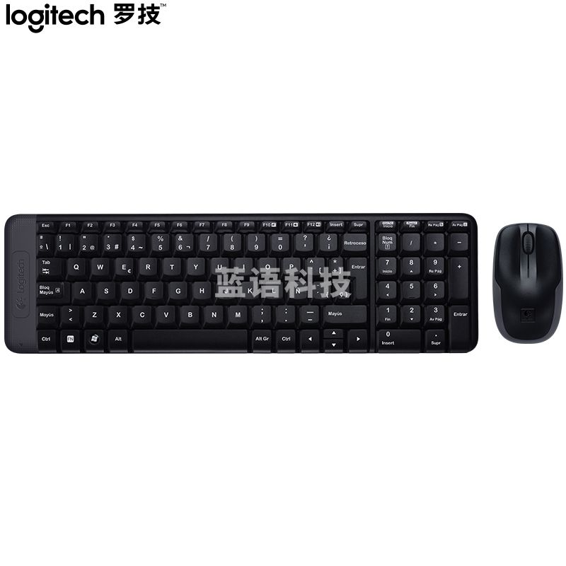 罗技(Logitech)MK220 键鼠套装 无线键鼠套装 办公键鼠套装 黑色 带无线2.4G接收器 (
