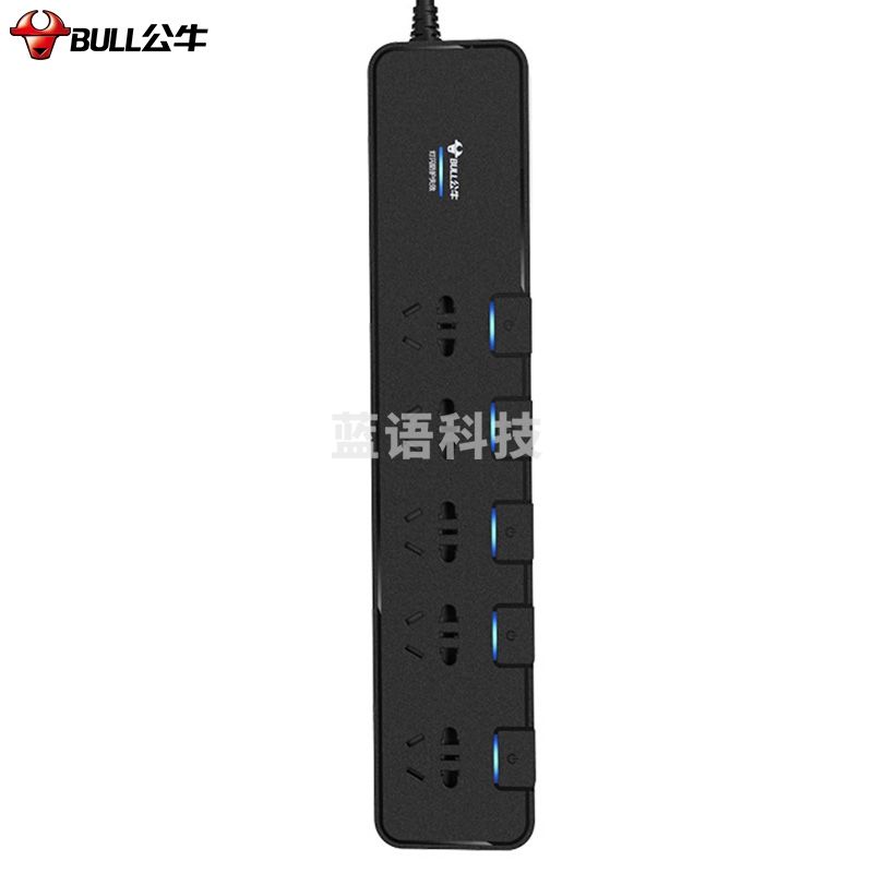 公牛(BULL)GN-H3053 抗电涌抗浪涌插座/插线板/插排/排插/接线板/拖线板 5位分控全长3米 保护智能电器