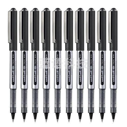 三菱(Uni) UB-150 黑色直液式走珠笔签字笔0.5mm10支装