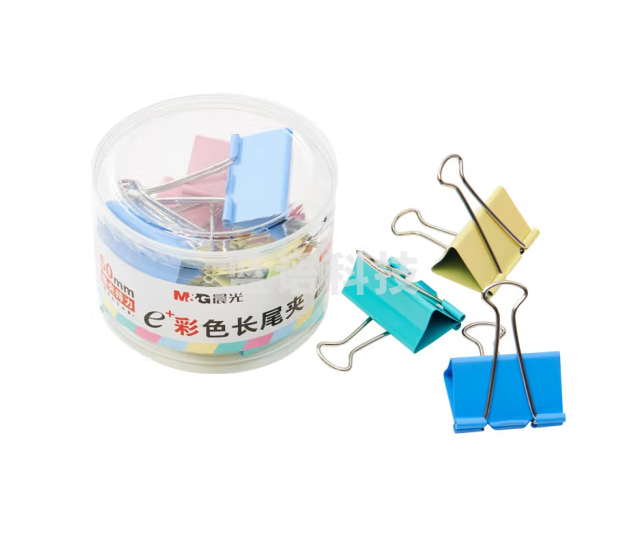 晨光Eplus彩色长尾夹50mm(筒装)ABS92738   5盒装