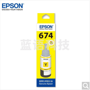 爱普生(EPSON)T6744墨水适用L801/L805/L810/L850/L1800 6744黄 原装