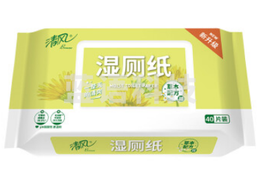 清风(APP)湿厕纸湿巾 私处清洁湿纸巾 40片装(家庭装)