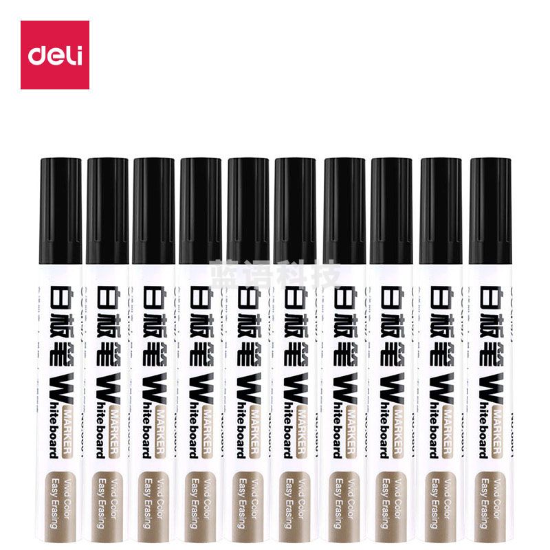 得力(deli) 6801 白板笔 黑色 10支/盒