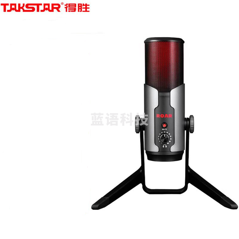 得胜（TAKSTAR）自由玩家声势ROAR 游戏开黑吃鸡USB电容麦克风 网课语音专业录音话筒