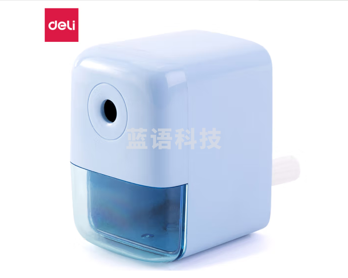 得力(deli)自动进笔手摇削笔机削笔器削笔刀 学生文具 居家学习用品 开学推荐 71158自动进笔 蓝色