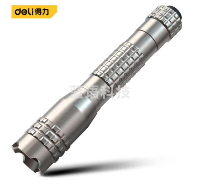 得力(deli) 迷你强光手电筒带挂绳 超亮探照灯LED灯多功能户外骑行应急灯 干电池款