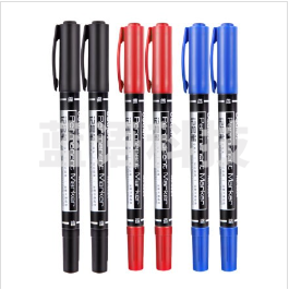 得力6824小双头记号笔(颜色自选)10盒起送