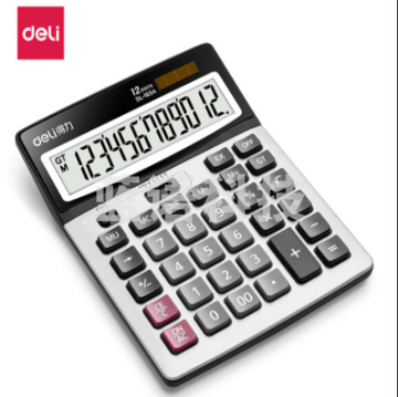 得力(deli)1654双电源宽屏办公桌面计算器