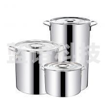 津御商厨YC-300B不锈钢桶带盖商用圆形加厚汤桶汤锅家用电磁炉锅水桶油桶米桶汤桶