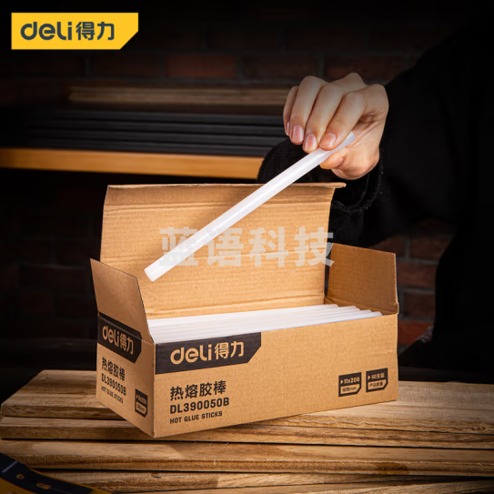 得力 DL390050B热熔胶棒(白)11x140mmx50支