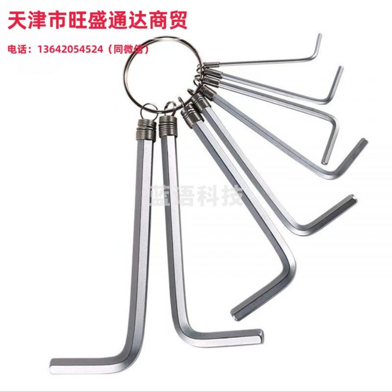 得力 DL3080 标准平头内六角组套吊环(银)8件套