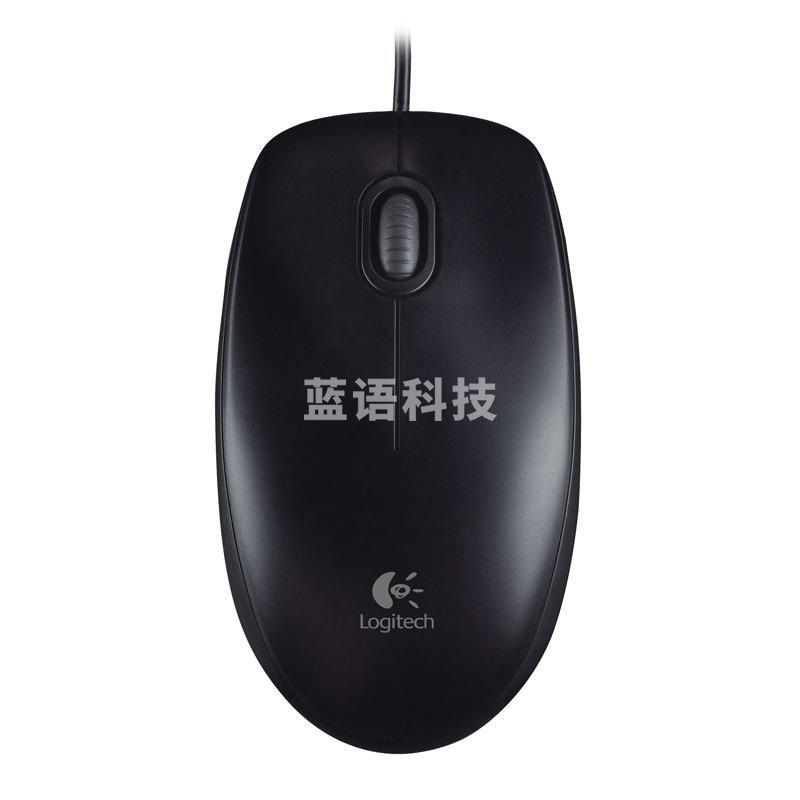 罗技 M100r 有线鼠标  大手 对称 黑色 1个