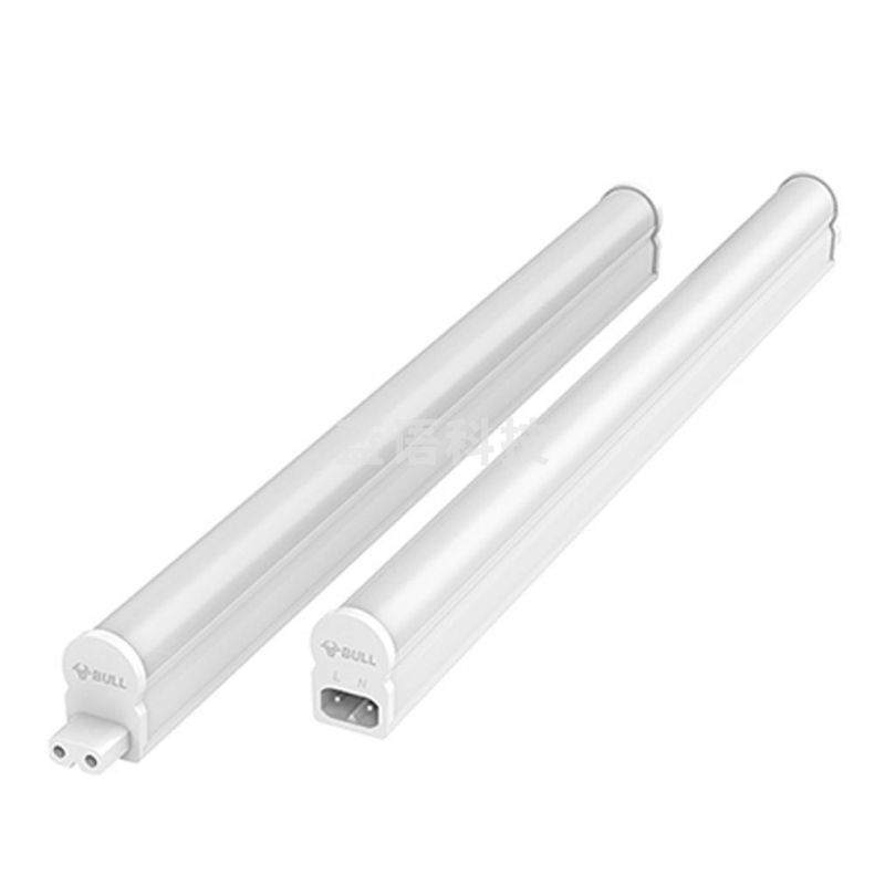 公牛(BULL)LED灯管家用照明客厅卧室宿舍酒店商场超市 T5一体化灯管日光灯长条支架灯14W/3000K/1m  (