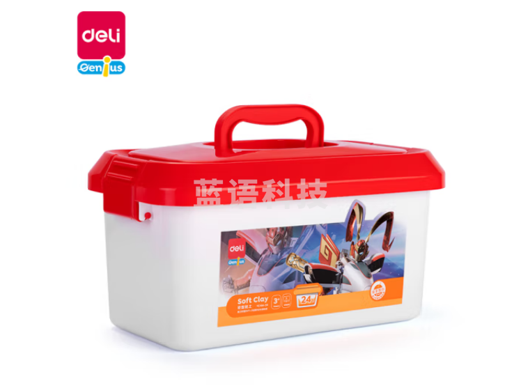 得力(deli)YC144-24色粘土儿童彩泥橡皮泥动车侠系列 超轻黏土DIY手工玩 具