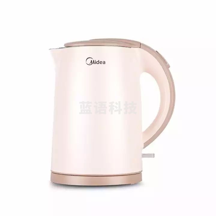 美的(Midea)电水壶 304不锈钢电热水壶 1.5L浅粉色 H415E2J