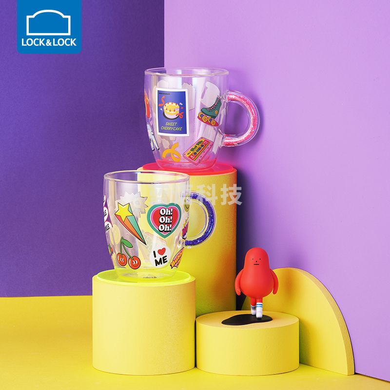 乐扣乐扣(lock&lock)双层高硼硅耐热玻璃U型玻璃杯 LLG917(个)