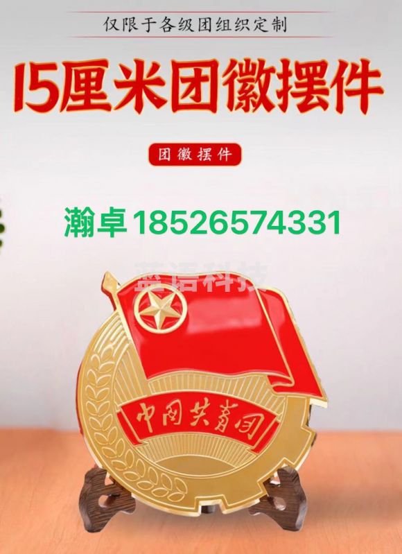 团徽摆件团员纪念套盒15cm团徽摆件礼盒团员纪念品礼品摆件