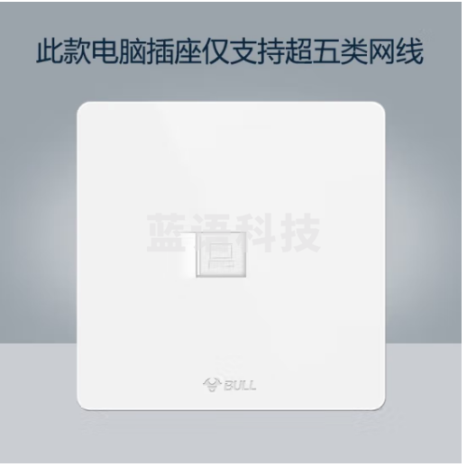 公牛(BULL)开关插座 G12系列 一位电脑插座86型暗装面板G12T102 象牙白