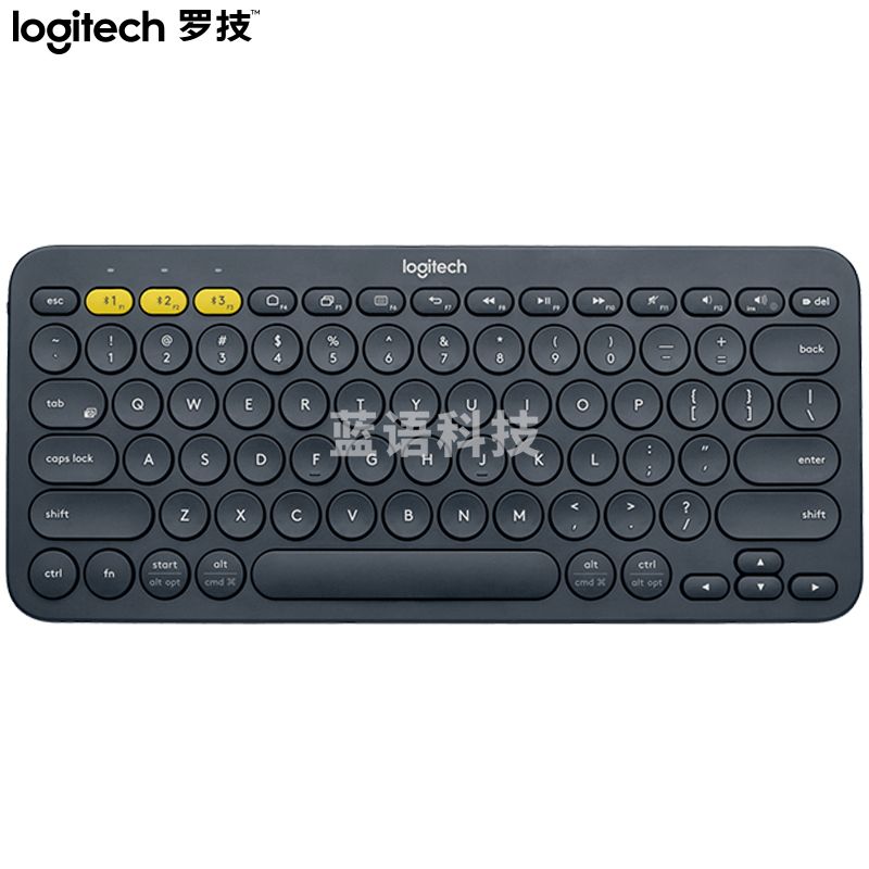 罗技(Logitech)K380 键盘 无线蓝牙键盘 办公键盘 女性 便携 超薄键盘 笔记本键盘 深灰色