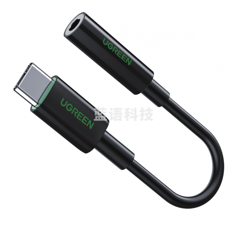 Type-C转3.5mm胶壳款音频转接头 频率响应：20Hz~20KHz 信噪比：>90dB 长度：10cm 彩盒包装