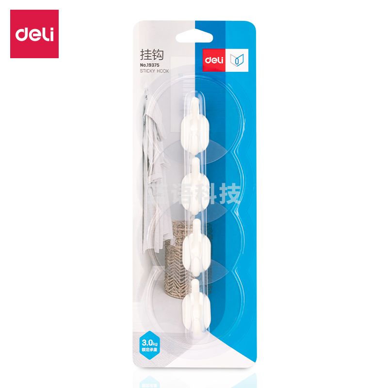 得力(deli) 19375-挂钩(白色)(4个/卡)