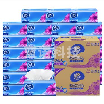 维达 V2239 蓝色经典130抽3层软抽纸 6包/提 (8提) 133*195