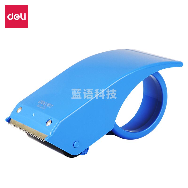 得力(deli)金属刀口60mm内胶带切割机 蓝色802