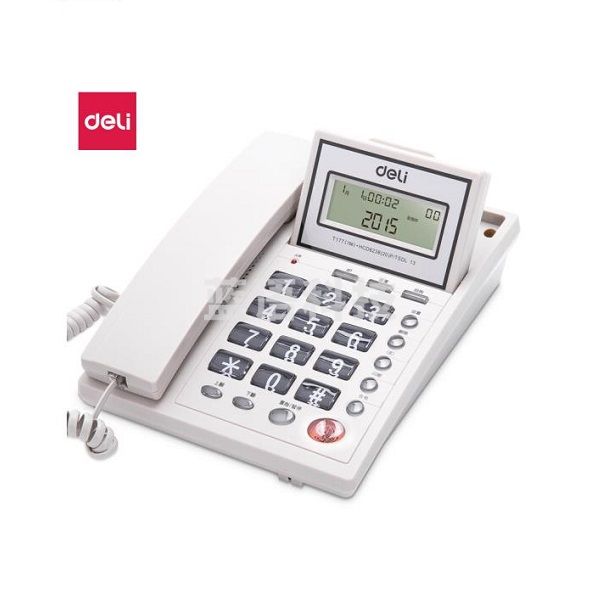 得力 786 电话机(灰白/黑两色可选)