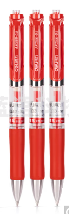 得力S01中性笔红色