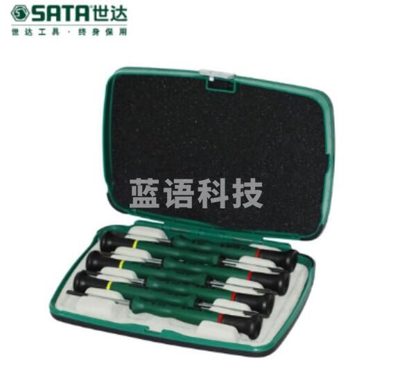 世达(SATA)7件一字、十字微型螺丝批组套货号09314
