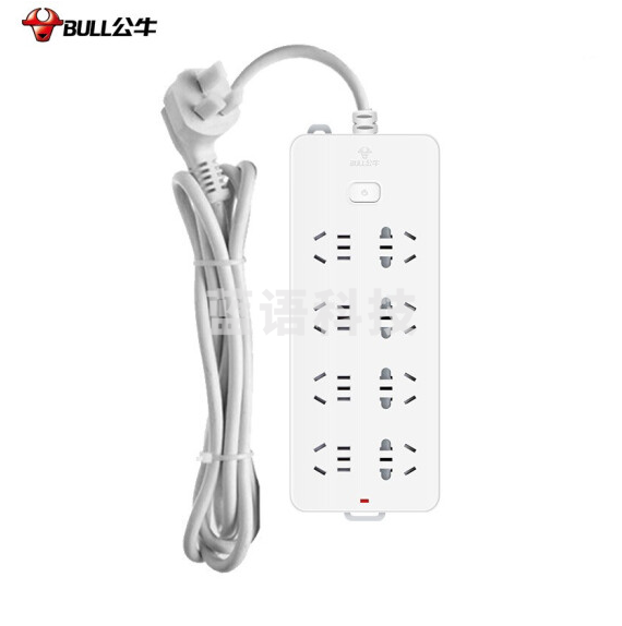 公牛 GN-217 3米线长 8位总控 插线板/拖线板(过载保护)