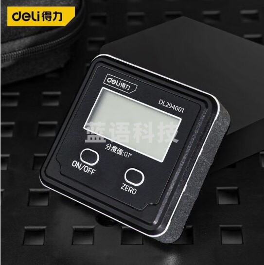 得力倾角仪数显高精度电子角度尺便携式水平尺坡度仪量角工具 DL294002-【三键式-数据保持】