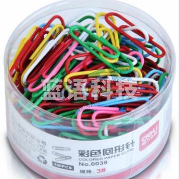 得力0038彩色回形针(混)(160枚/筒) HXZH202307271347103