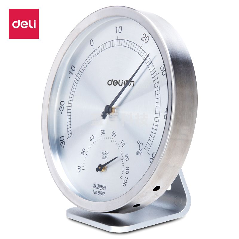 得力(deli) 8812 温室内湿度计 圆盘大号