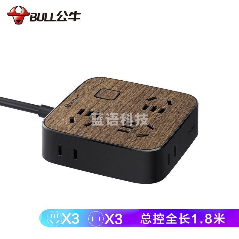 公牛 4位1.8米插排 型号：GN-R3330/插排线规格：3*1mm/4插位 (单位：个)