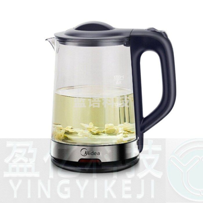 美的(Midea) 电热烧水壶WGJ1702b 玻璃壶身 烧水可视 全景开盖  TJRRSFYJD202302071236169