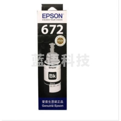 爱普生 T6721 墨水瓶 黑色 原装墨水(适用L101/L130/L201/L301/L303/L111/L211/L313/L353/L351/L358/L360/L365/L380/L383/L385/L455/L485/L551/L565)