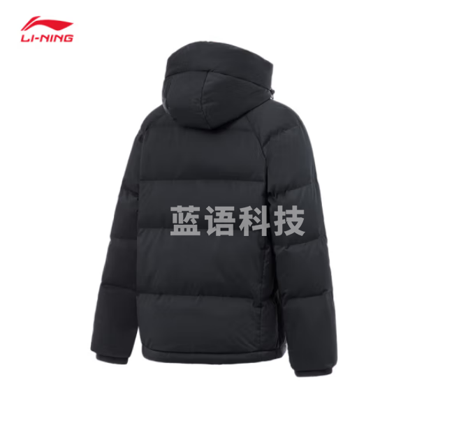 李宁火锅羽绒服女2024冬季80%鸭绒挡风保暖短羽绒服AYMU700-3黑色S/M/L/XL/XXL码数