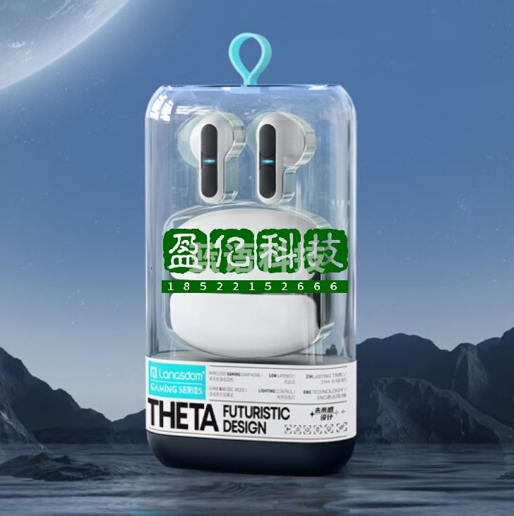 兰士顿 Theta真无线蓝牙耳机 半入耳式音乐游戏运动蓝牙5.3 ENC通话降噪 适用于苹果小米华为手机 月光白