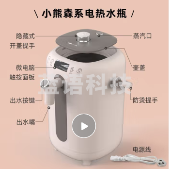 小熊（Bear）电热水瓶电水壶烧水壶恒温水壶电热水壶防烫除氯家用饮水机304不锈钢3L大容量多段保温ZDH-H30B1 ZDH-H30B1