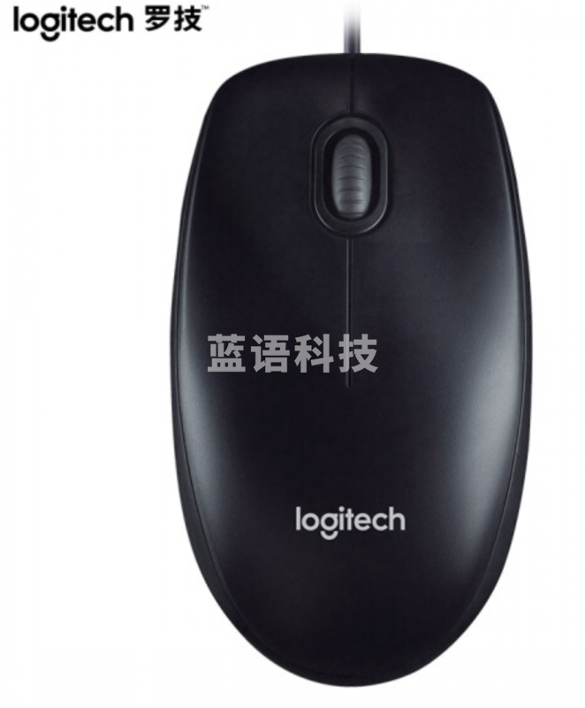 罗技(Logitech)M90 有线鼠标 即插即用 舒适可靠 黑色