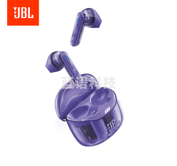 JBL TUNE FLEX 2 晶噪豆二代真无线蓝牙耳机 半入耳式小晶豆升级音乐主动降噪运动苹果华为小米通用 紫