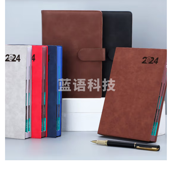 朗捷（longe）365天日程本每日计划本效率手册2024年日历记事本龙年年历本笔记本本子定制 棕色（2024年单本）