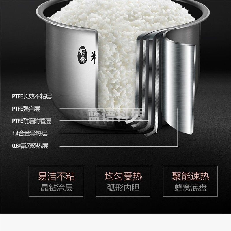 美的（Midea）商场同款电饭煲 家用IH电磁加热 2L迷你 锁水焖香 精钢鼎釜 智能预约 电饭锅 MB-FZ2001
