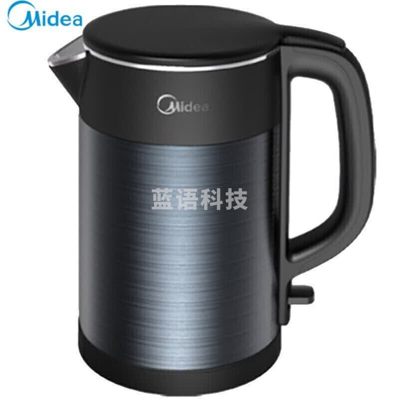 美的（Midea）电热水壶1.5L双钢防烫无缝内胆304不锈钢进口温控HJ1511防干烧