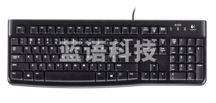 罗技（Logitech） K120有线键盘USB电脑台式机笔记本家用办公全尺寸键盘 黑色