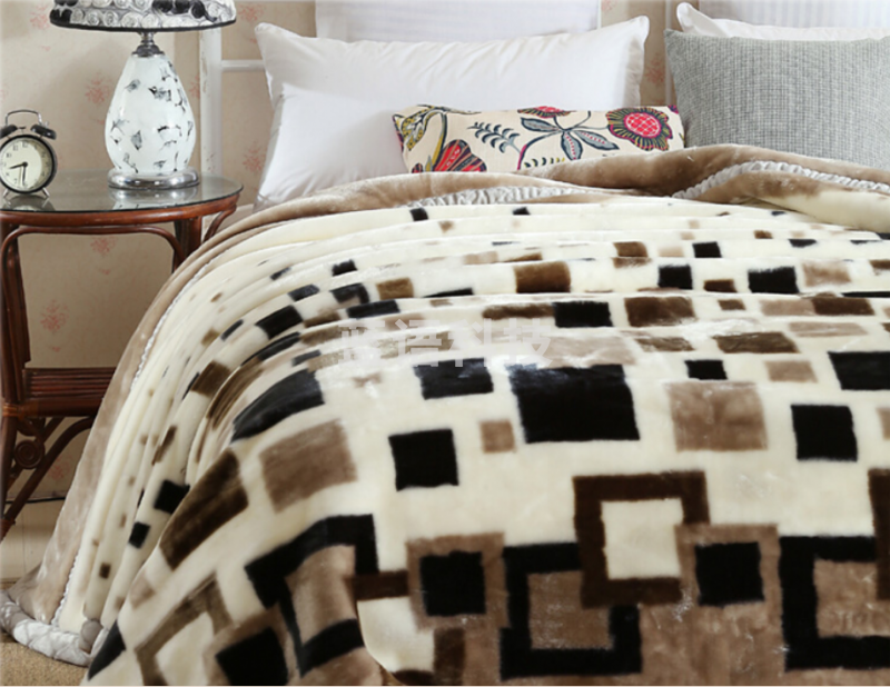 雅鹿·自由自在 毛毯加厚双层拉舍尔毛毯 吉祥如意150*200cm