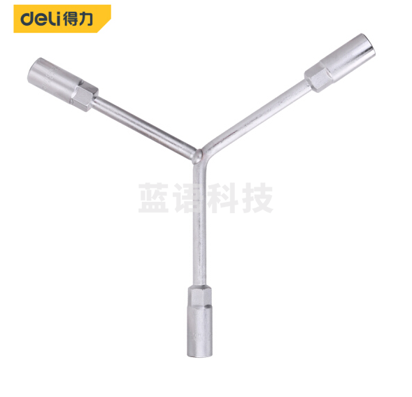 得力（deli） Y型三叉套筒扳手三头扳手12*13*14mm 外六角套筒扳手机修汽修工具 DL121314